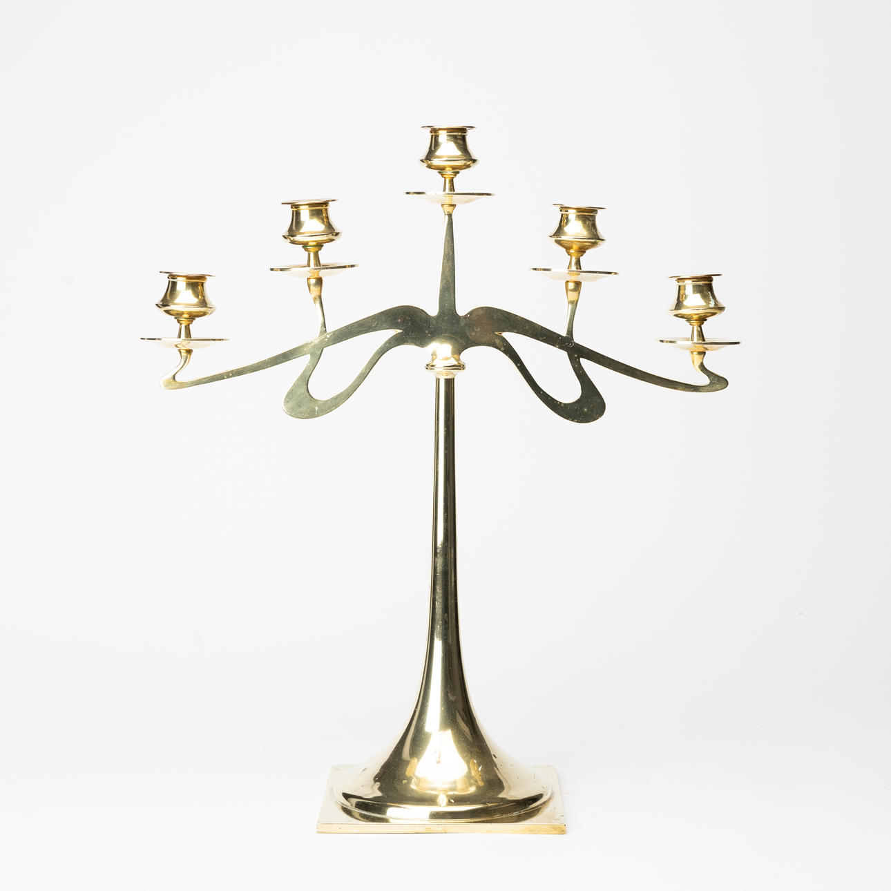 KANDELABER, Georg Wojidkow, mässing, Malmö, 1900-talets början