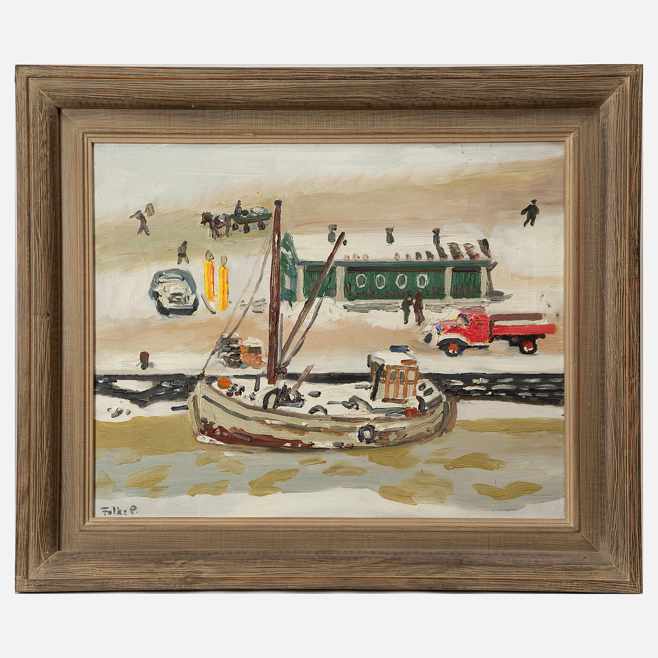 FOLKE PERSSON. Harbour motif.