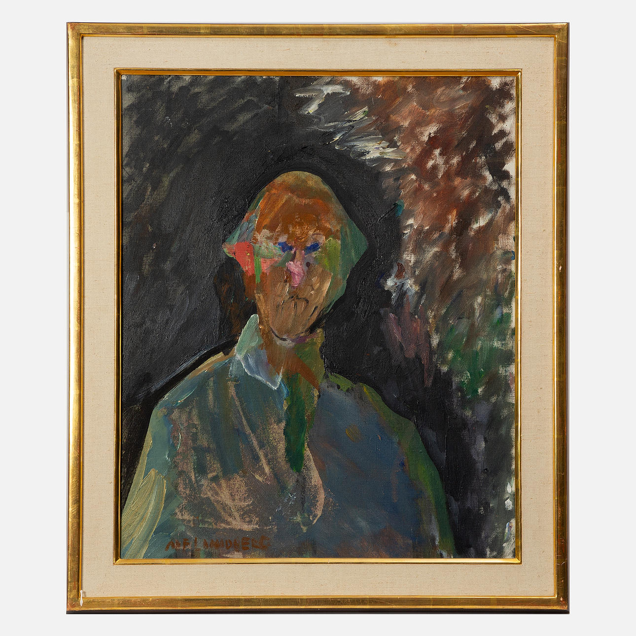 ALF LINDBERG. Self-portrait.