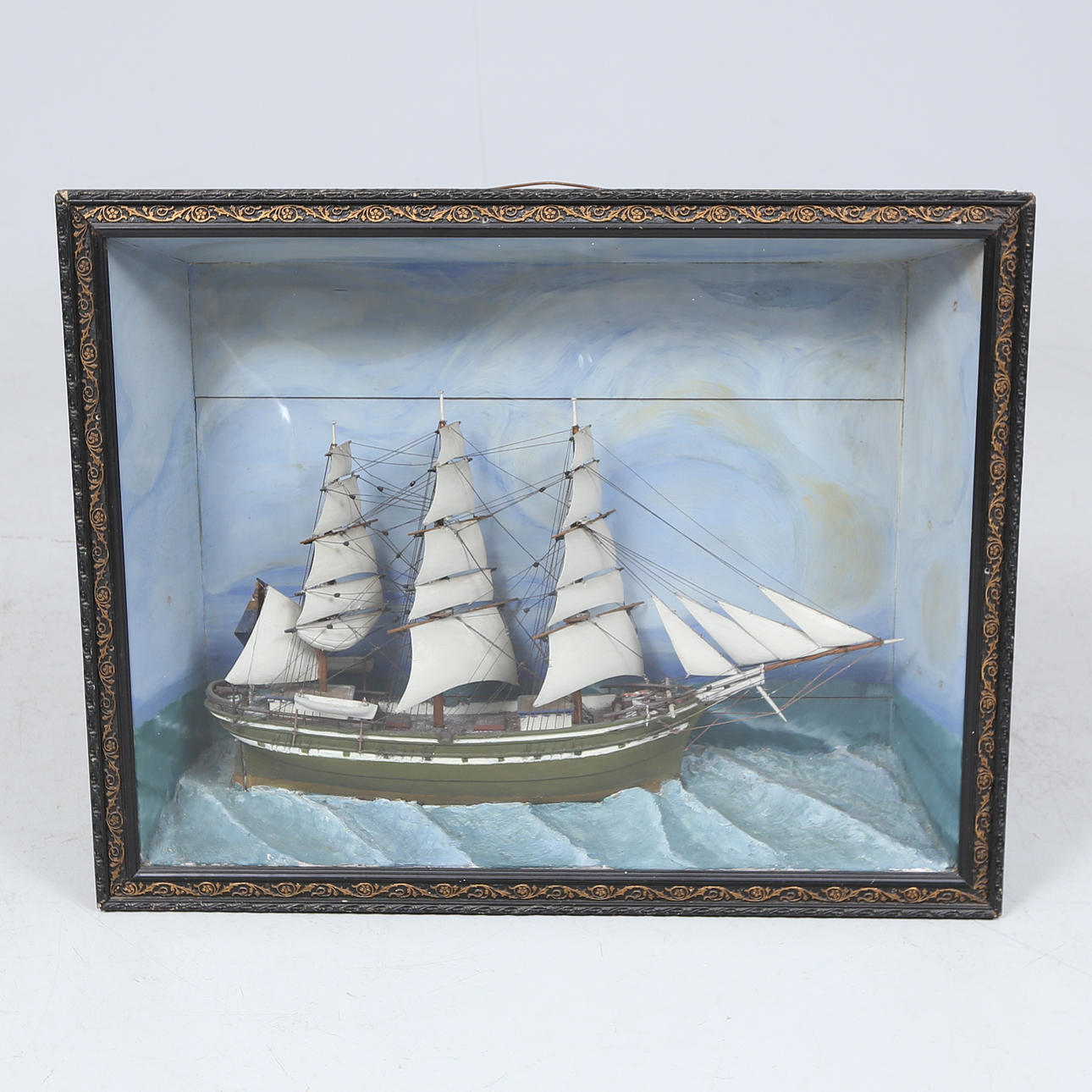 DIORAMA, skepp, omkring år 1900.