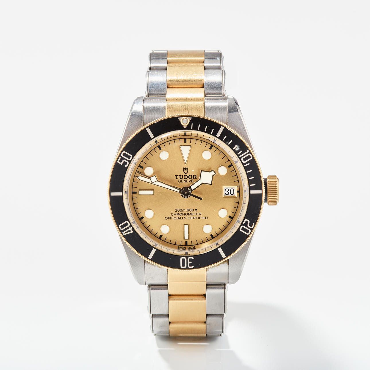 TUDOR, Black Bay (200m:660ft), Chronometer, armbandsur, 41 mm, stål/guld, certifikat, februari 2023