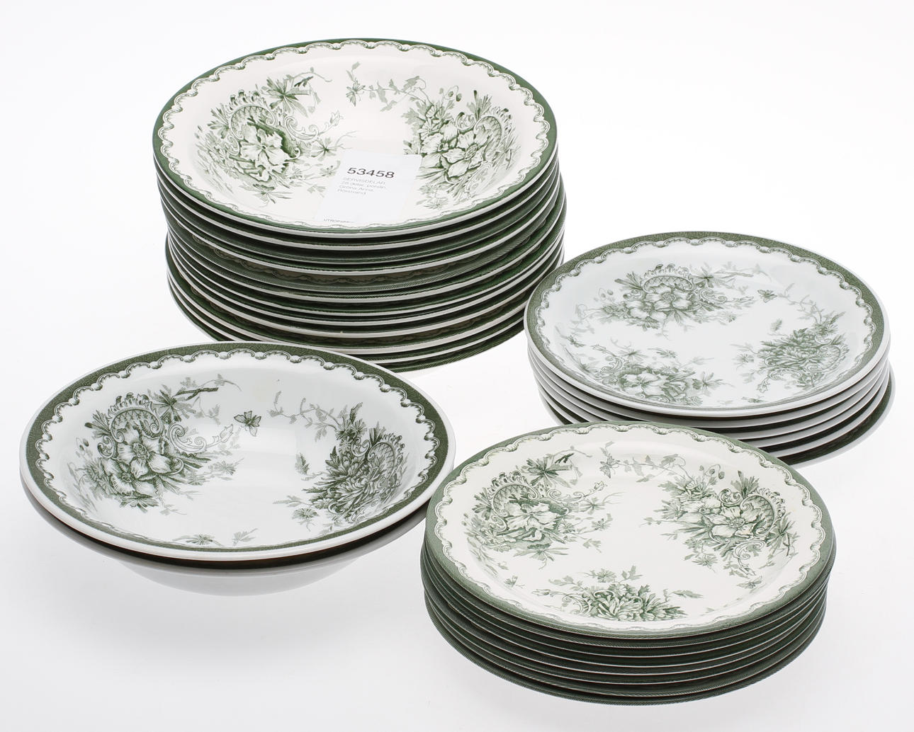 SERVISDELAR, 28 delar, porslin, Gröna Anna, Rörstrand.