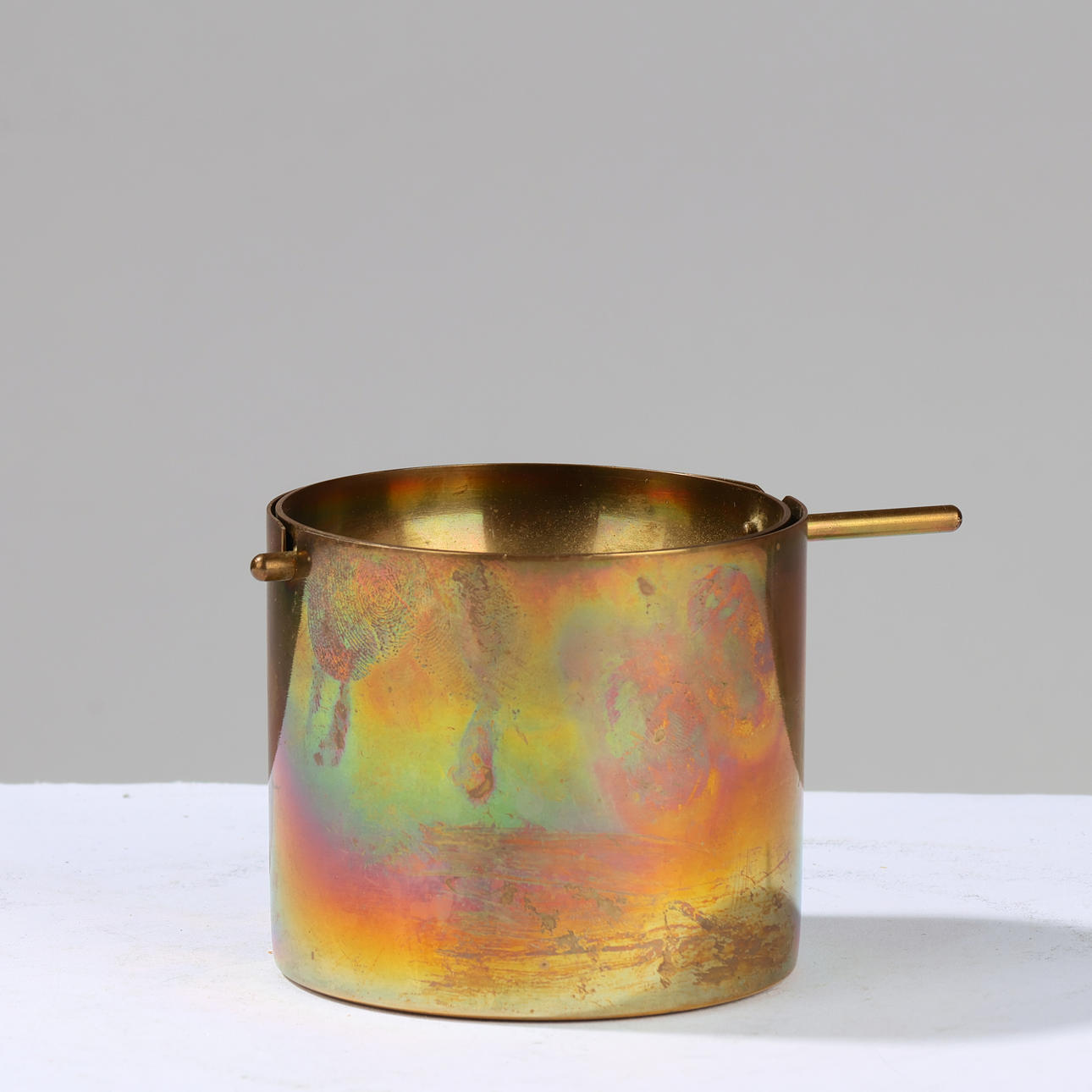 ARNE JACOBSEN (1902-1971). Askfat av mässing, en del av "Brass-Line", Stelton, Danmark, 1980-talet
