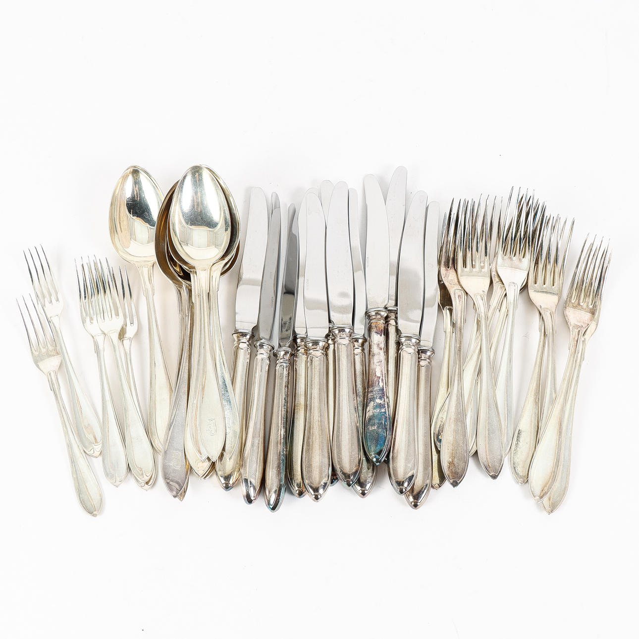 SILVER CUTLERY, "Svensk spets", 42 pieces.