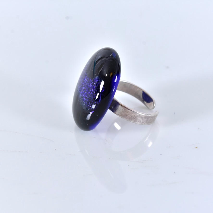RING, modernistisk, akryl och sterlingsilver.