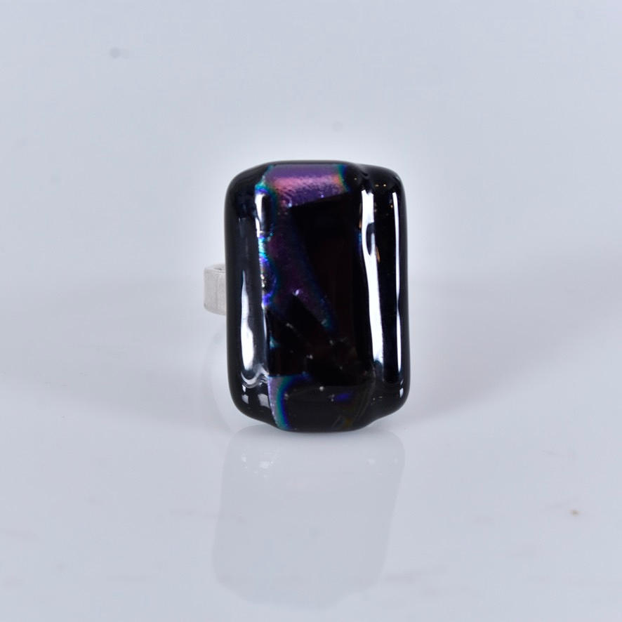 RING, modernistisk, akryl och sterlingsilver.