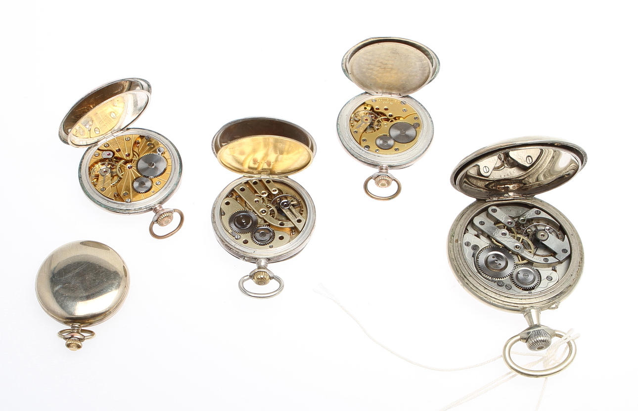 FICKUR, 5 st olika, bl a Régulateur, Longines m.m.