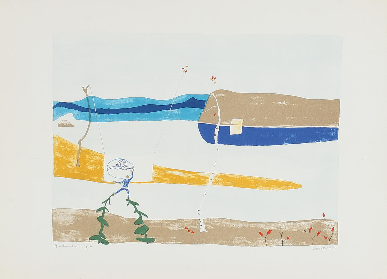 HANS VIKSTEN. 2 st, färglitografier, signerade samt numrerade.