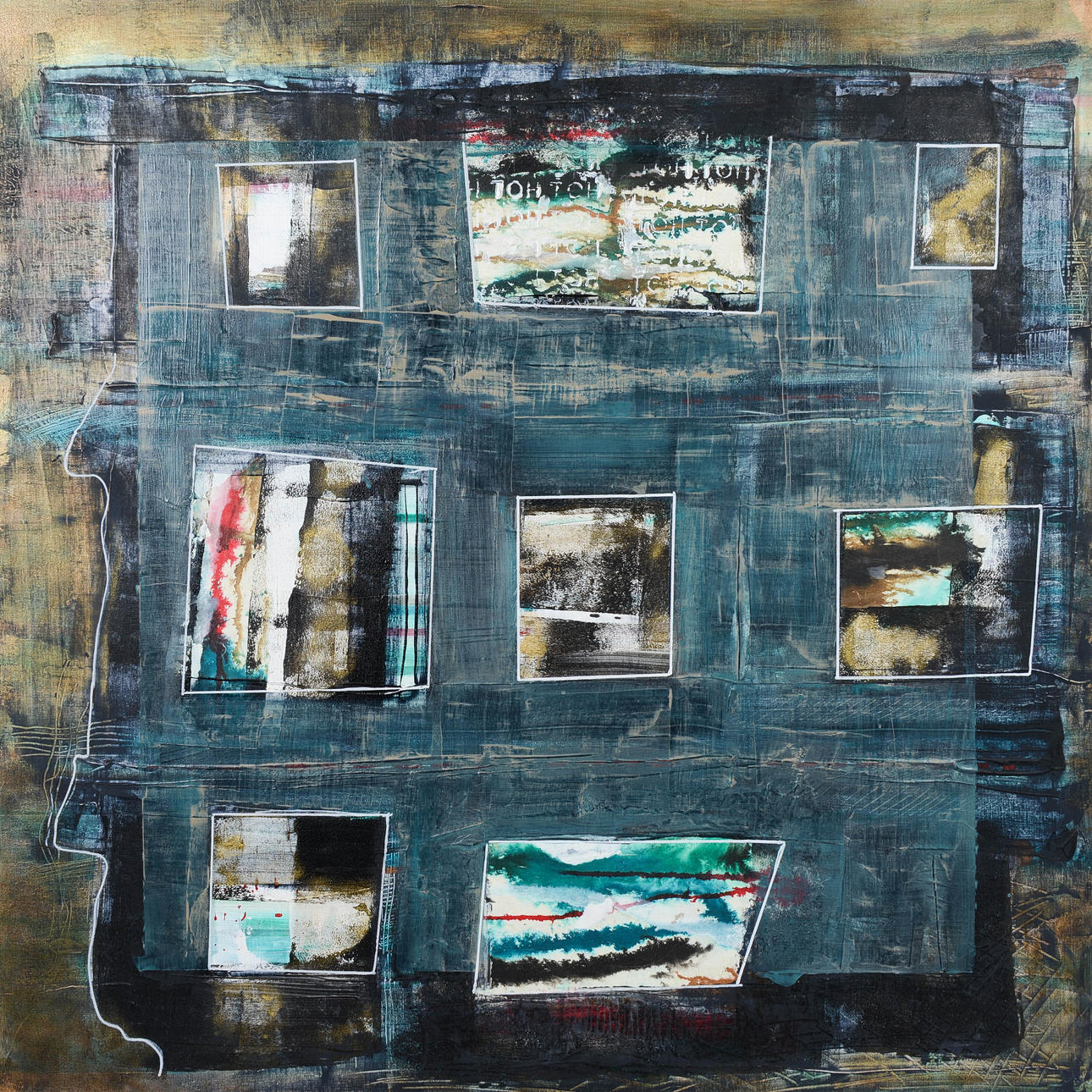 BIRGITTA GLENMARK. Composition, acrylic on canvas, unsigned.
