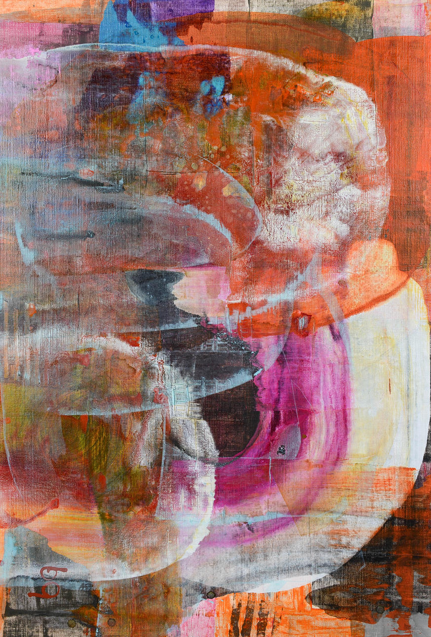 BIRGITTA GLENMARK. Composition, acrylic on canvas, signed.