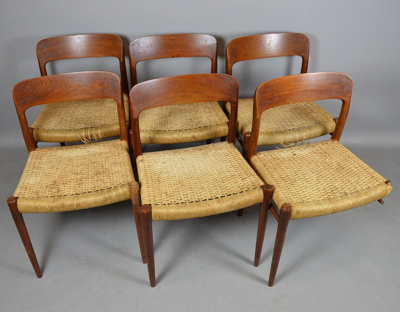 NIELS O. MÖLLER. stolar, 6 st.