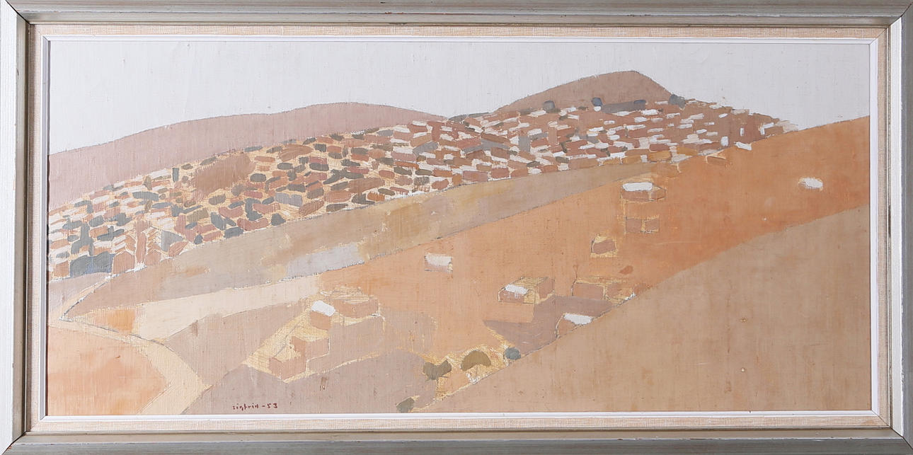 SIGFRID SÖDERGREN. Landskap, olja på pannå, signerad och daterad 1953.