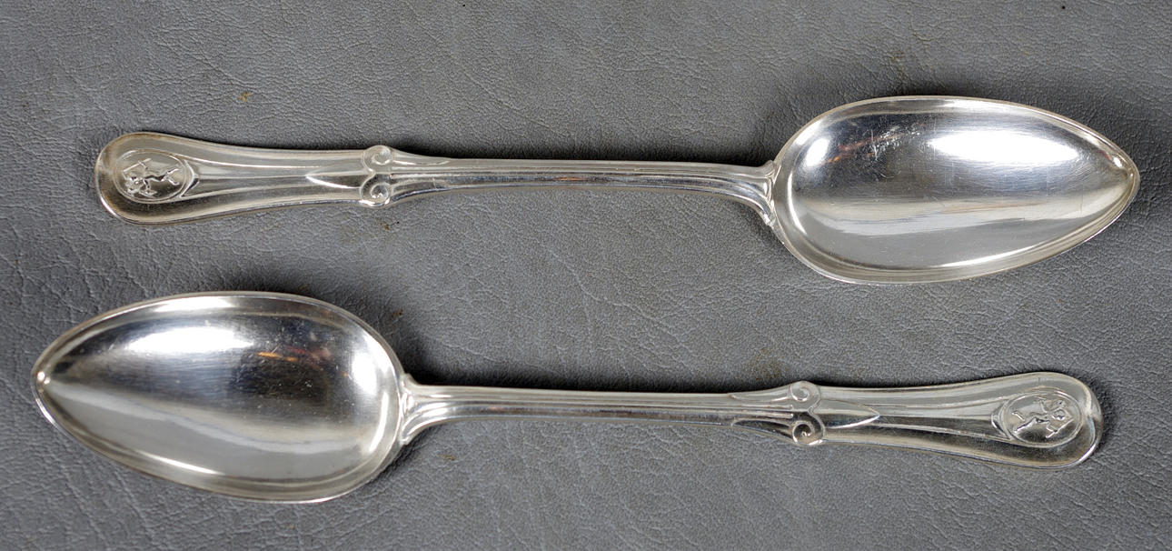 SKEDAR, 2 stycken, danskt silver, 136 gram.