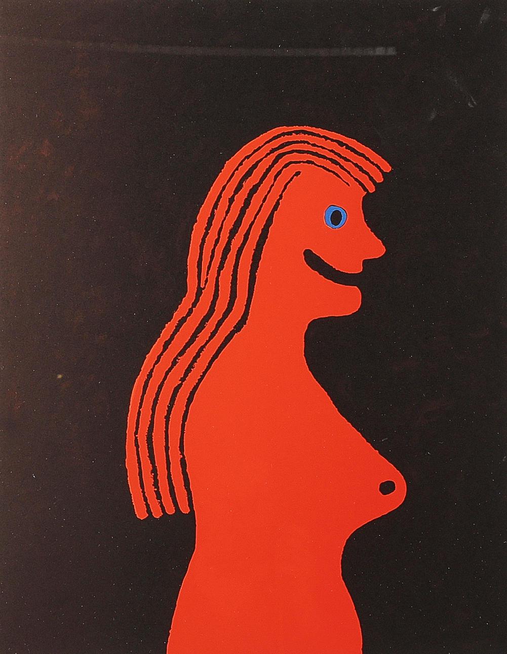 ROGER RISBERG. COLOUR LITHOGRAPH, "Måns Lisa", monogram signed, numbered Pt.
