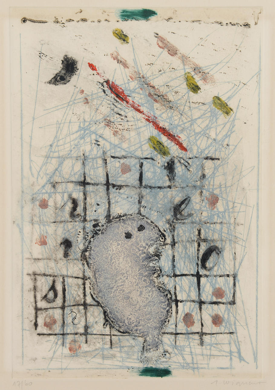 JAMES COIGNARD. Abstract composition, carborundum etching, signed and numbered.