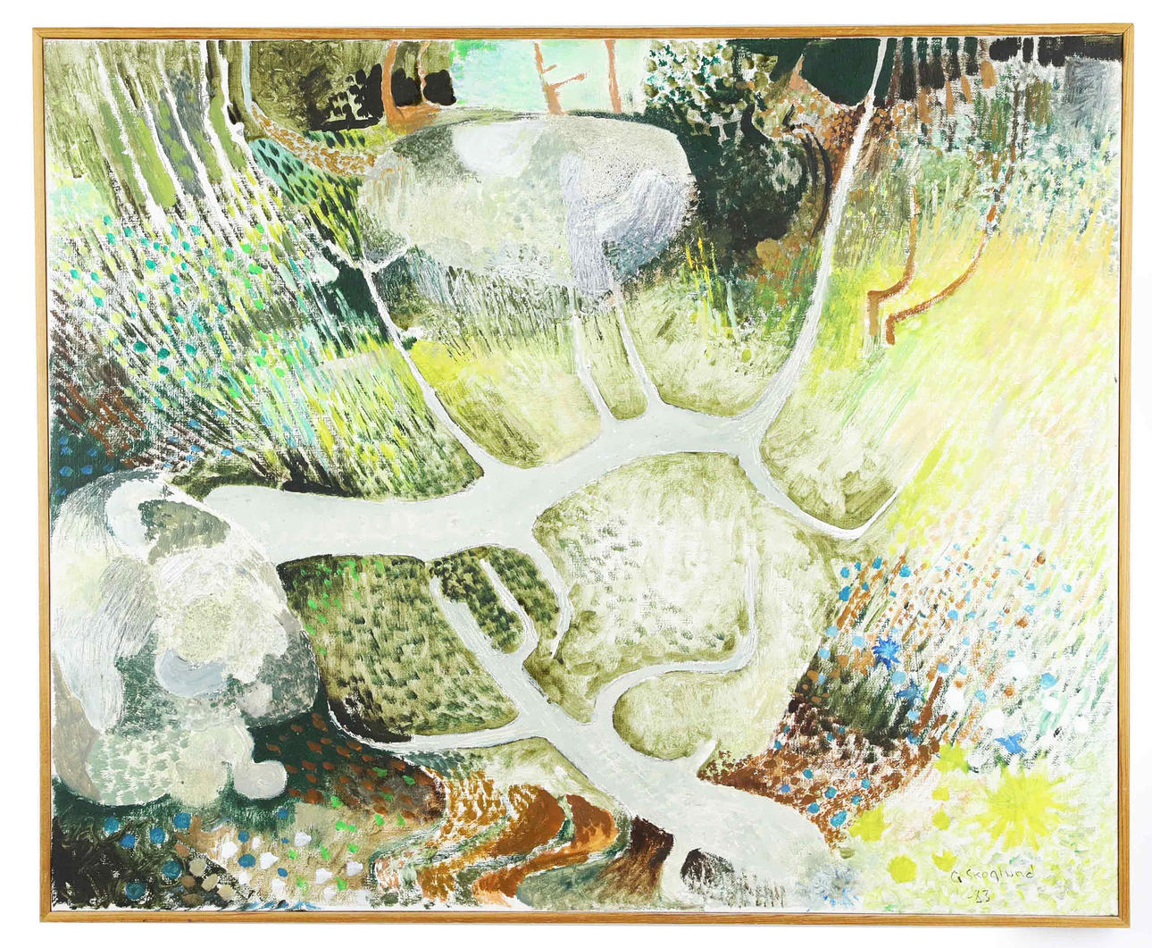 GUSTAF SKOGLUND. olja på duk, "Urskog", signerad, daterad -83