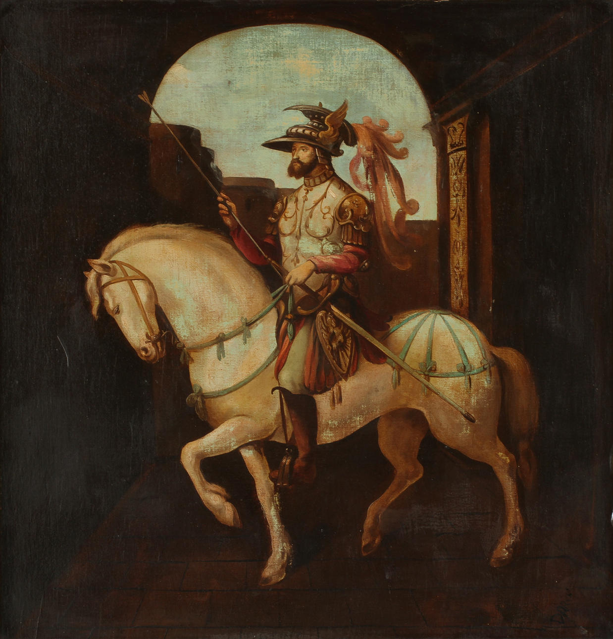 OKÄND KONSTNÄR, olja på duk, 1800-tal.