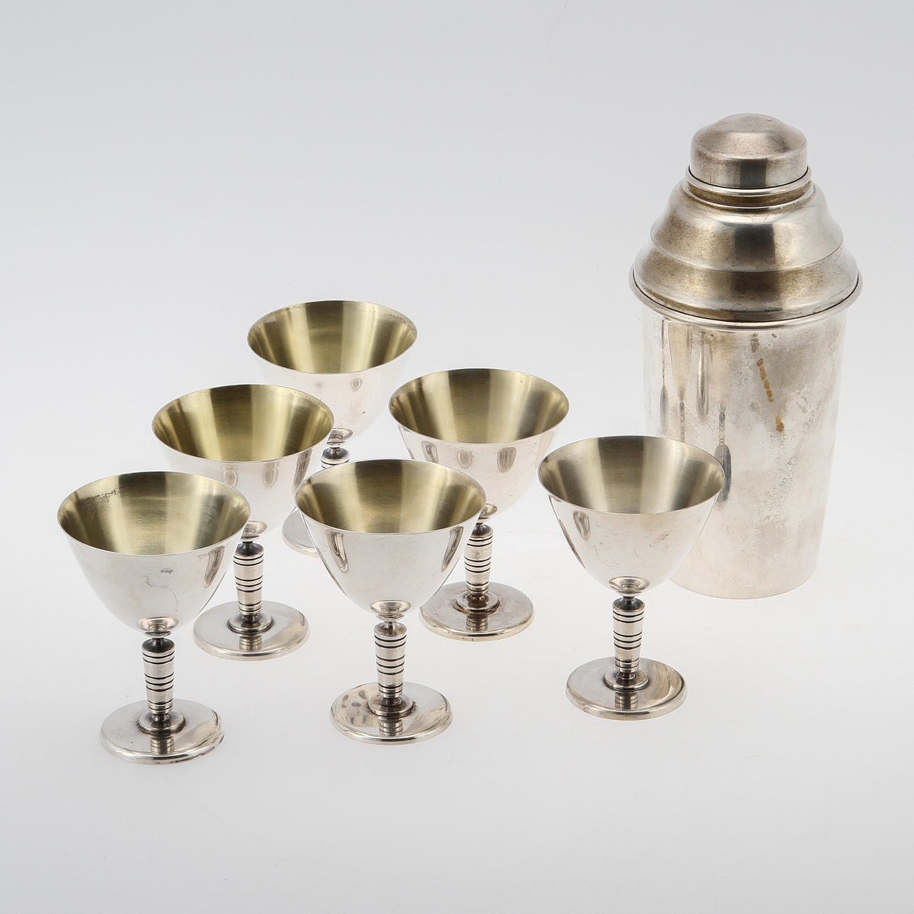 SHAKER samt COCKTAILGLAS, 7 delar.