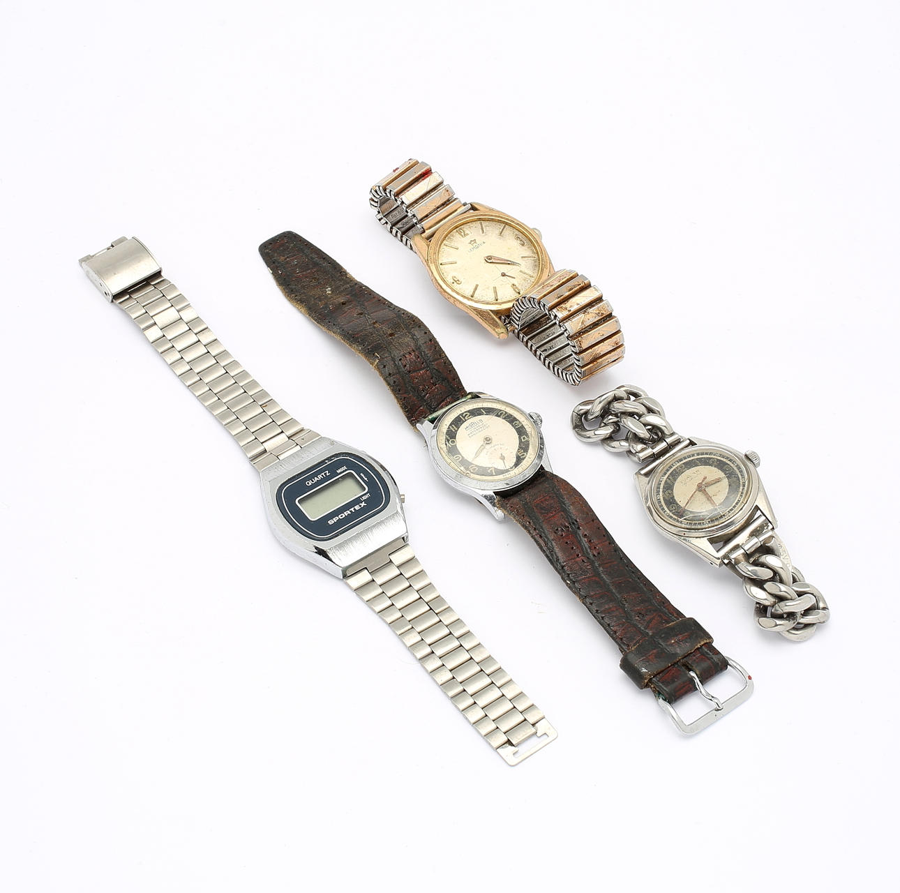 BRACELET WATCH, 4 pcs., including Lemania, Svalan.