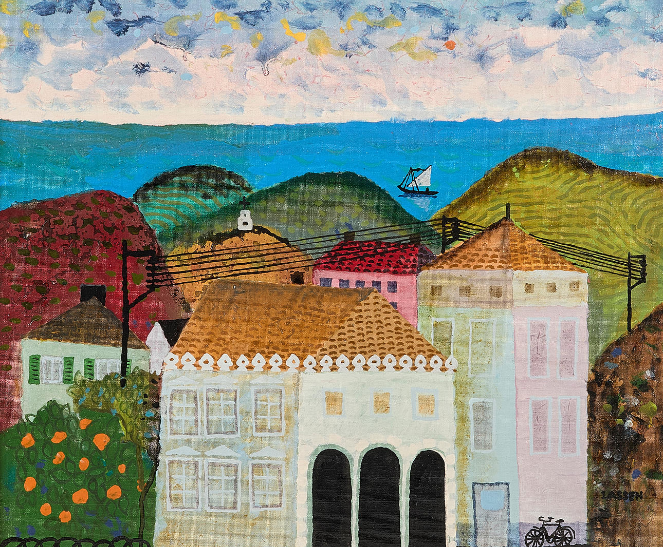 BO LASSEN. Oil painting, signed, Early morning.