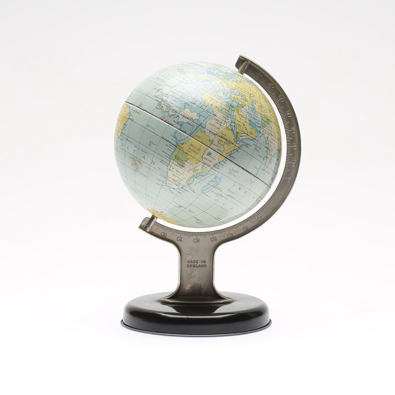 JORDGLOB, plåt, England, 1930-tal.