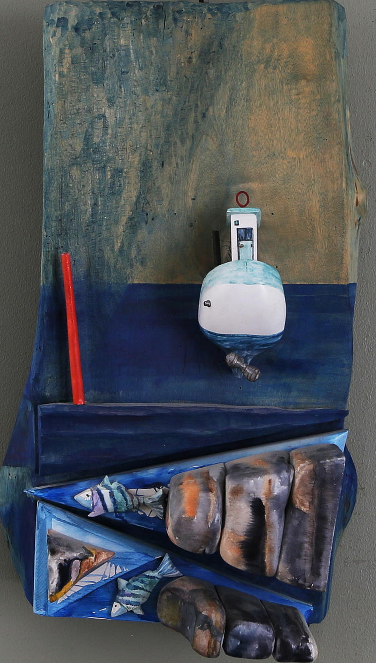 MAGNUS LÖNN. Skulptur, trä, signerad.