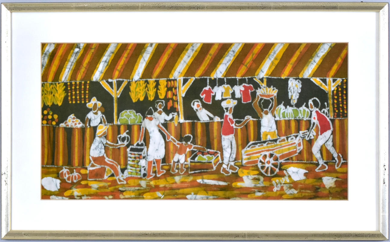 LUIZ MENDES. batiktryck, brasiliansk marknad.
