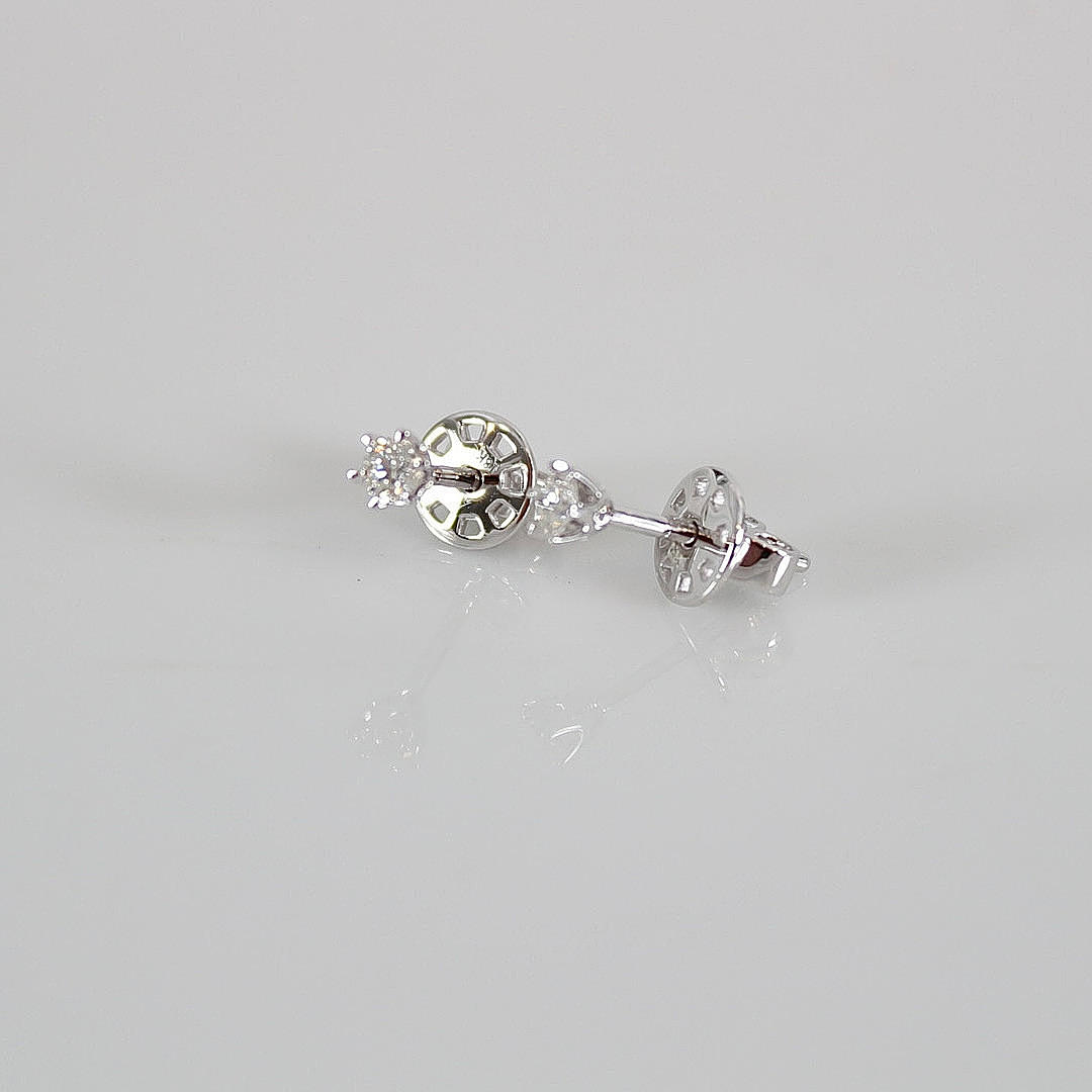 ENSTENSÖRHÄNGEN, 0,17ct, vitguld 18K.