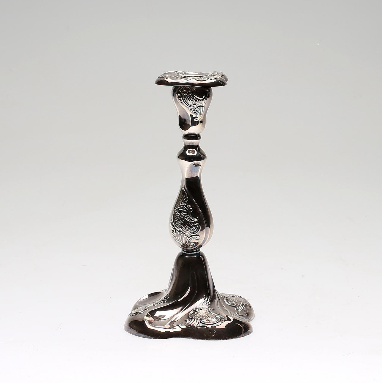 LJUSSTAKE, silver, svenska importstämplar, 1900-talets mitt.