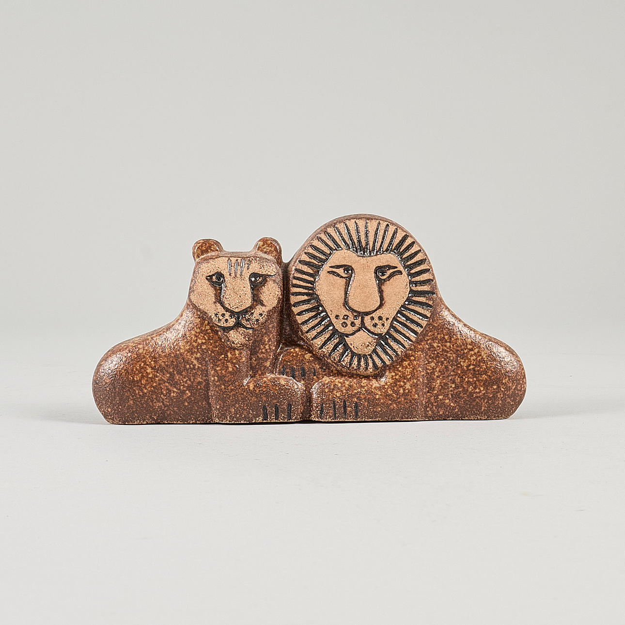 LISA LARSON. Sculpture, Gustavsberg, from Noah's Ark, Lion.