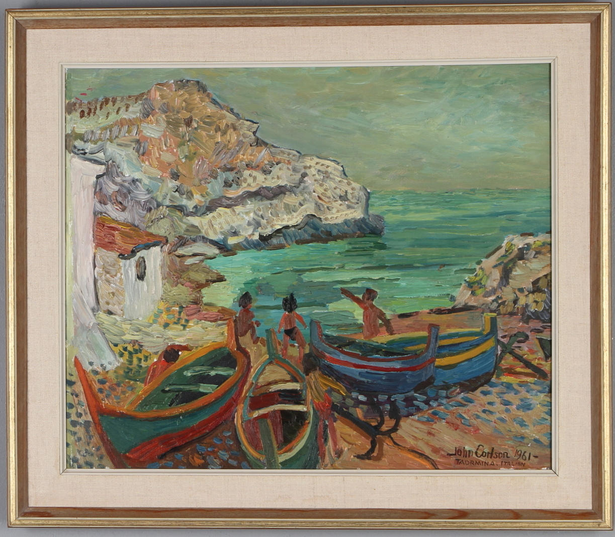 JOHN CARLSSON. "Taormina, Italien", olja på duk, signerad och daterad 1961.