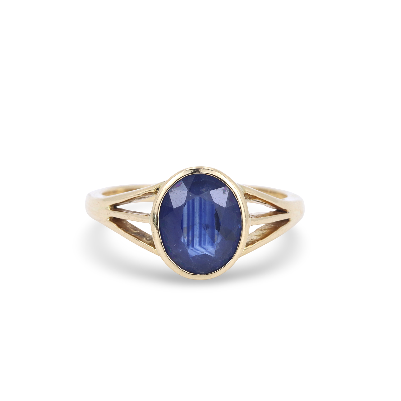 RING I 18KT GULD MED SAFIR (3KT).
