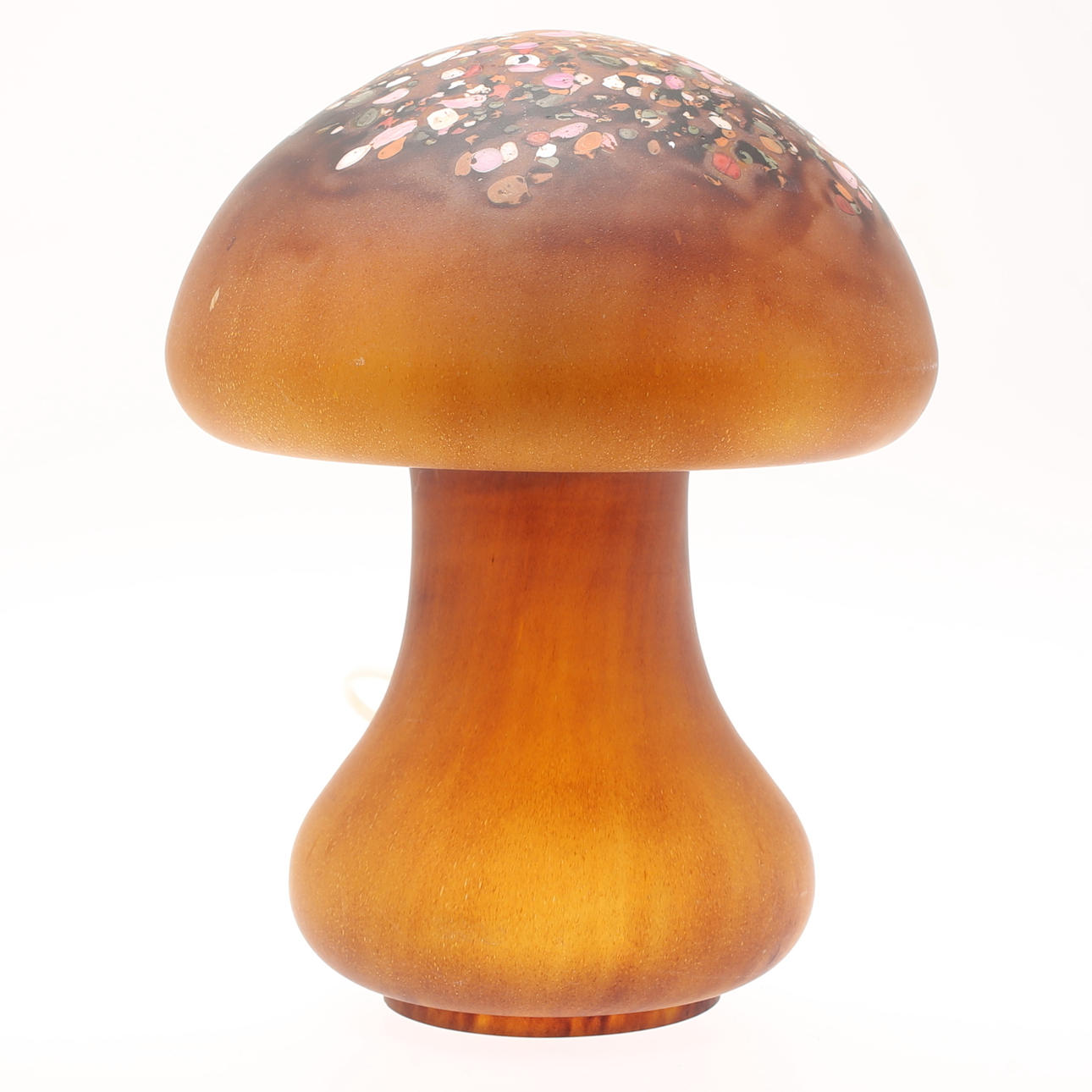 BORDSLAMPA, glas, svampformad, design Monica Backström, Kosta Boda.