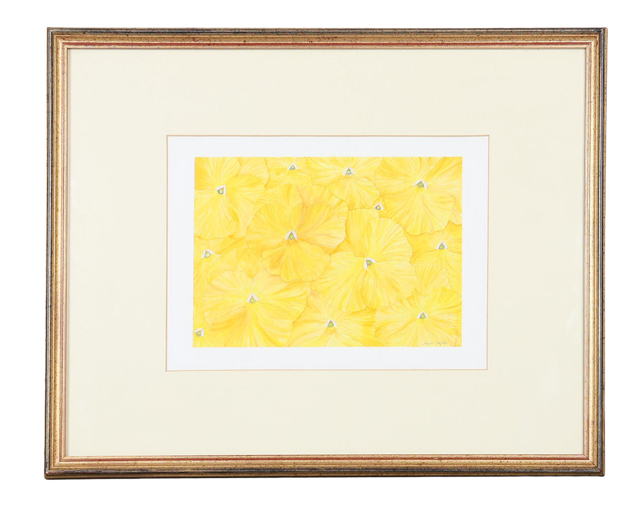 FRIEDA HUGHES (1960) YELLOW PANSIES.