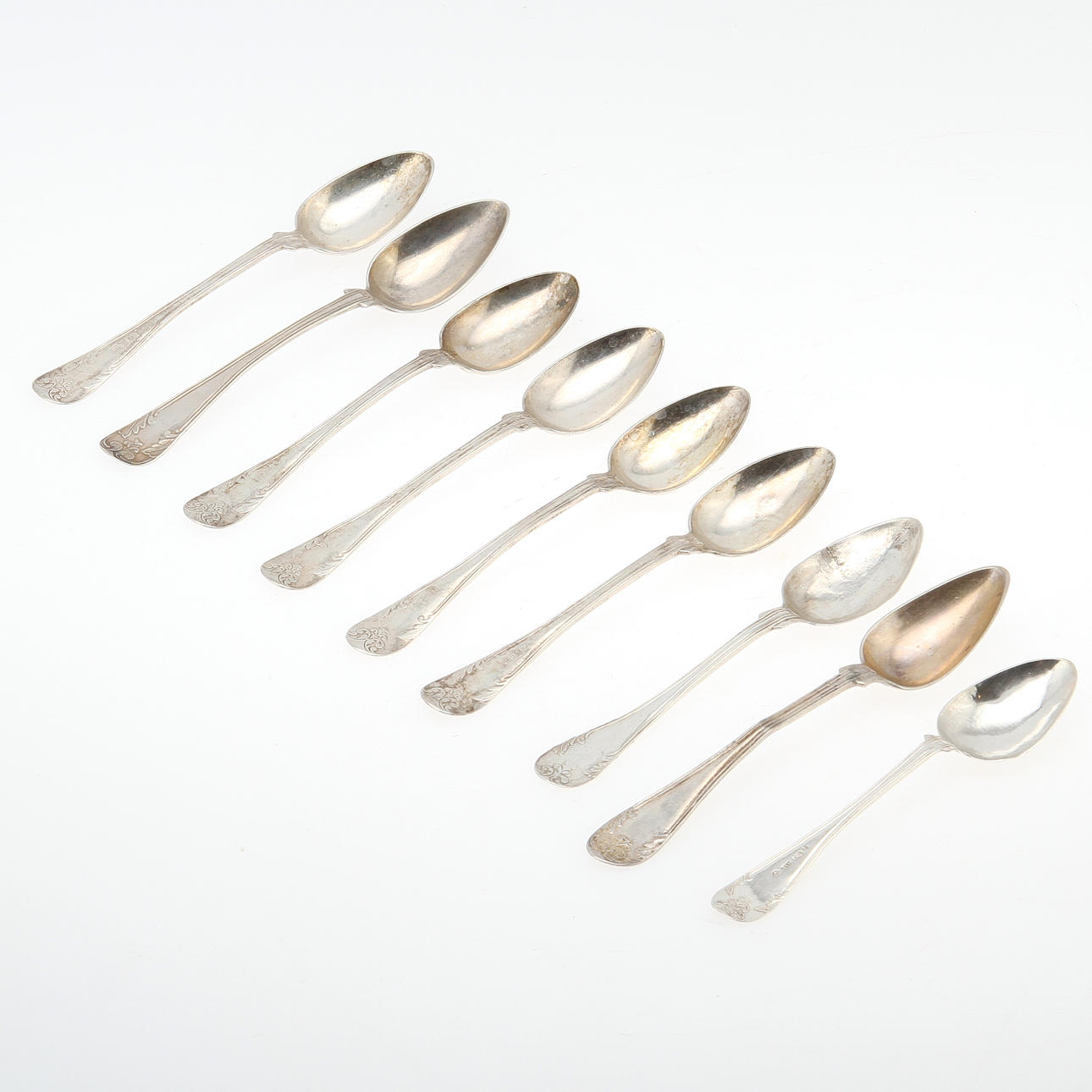 PART SKEDAR, 18 st, silver, modell Gammal Fransk, 1800/1900-tal.