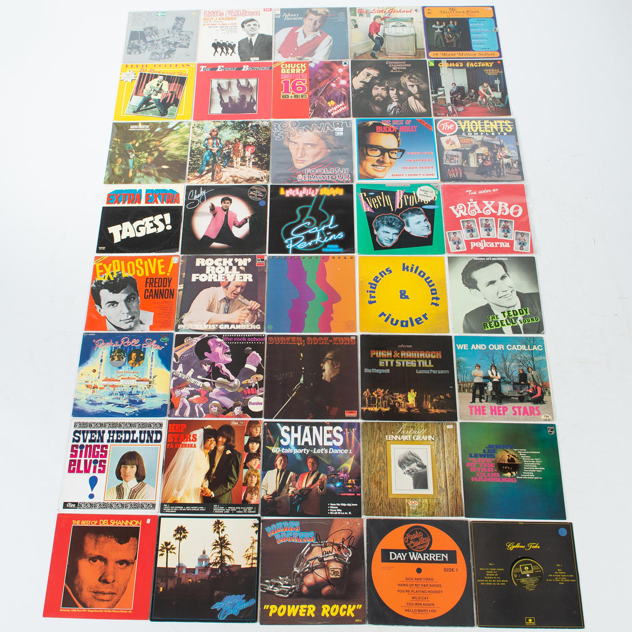 PARTI VINYLSKIVOR. 40 stycken.