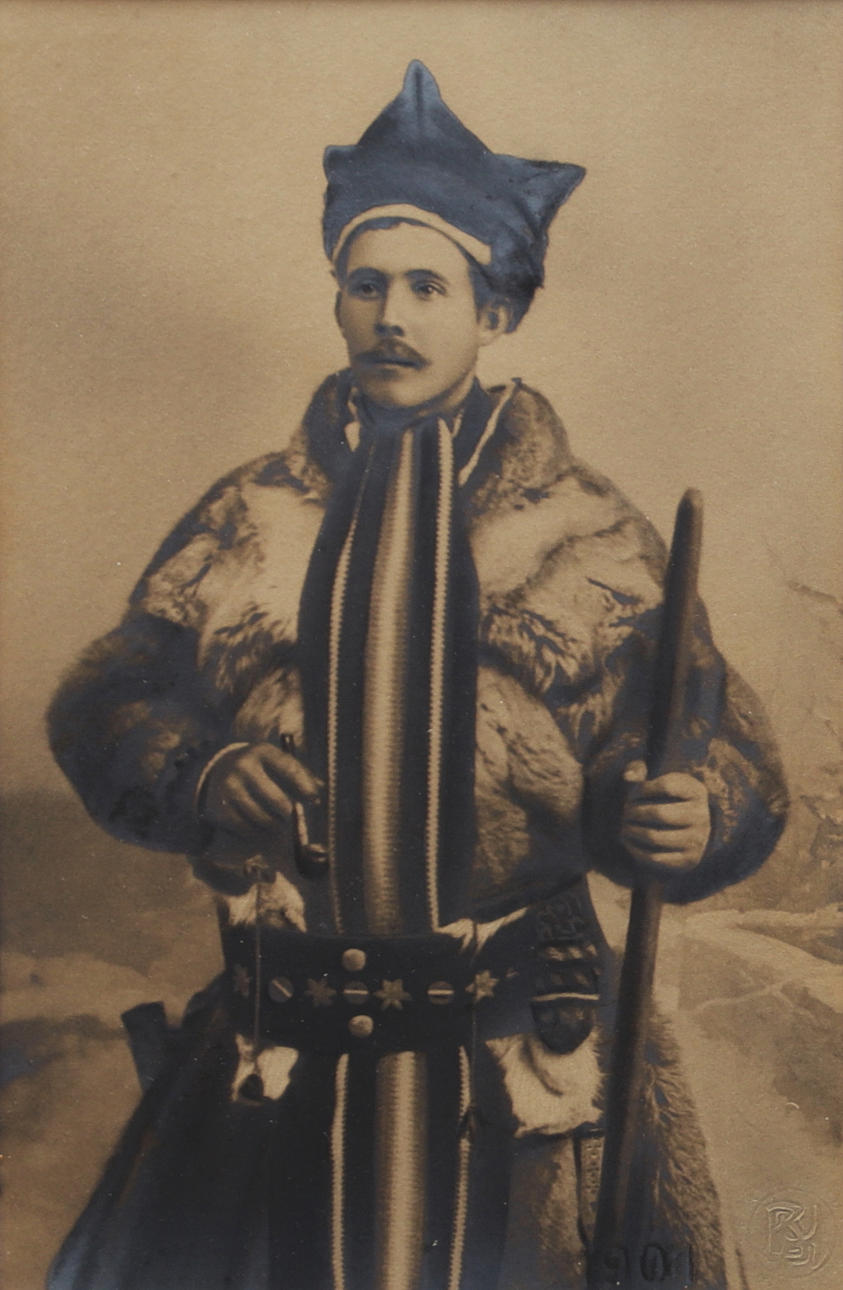 BORG MESCH. Fotografi, samisk man, 1901.