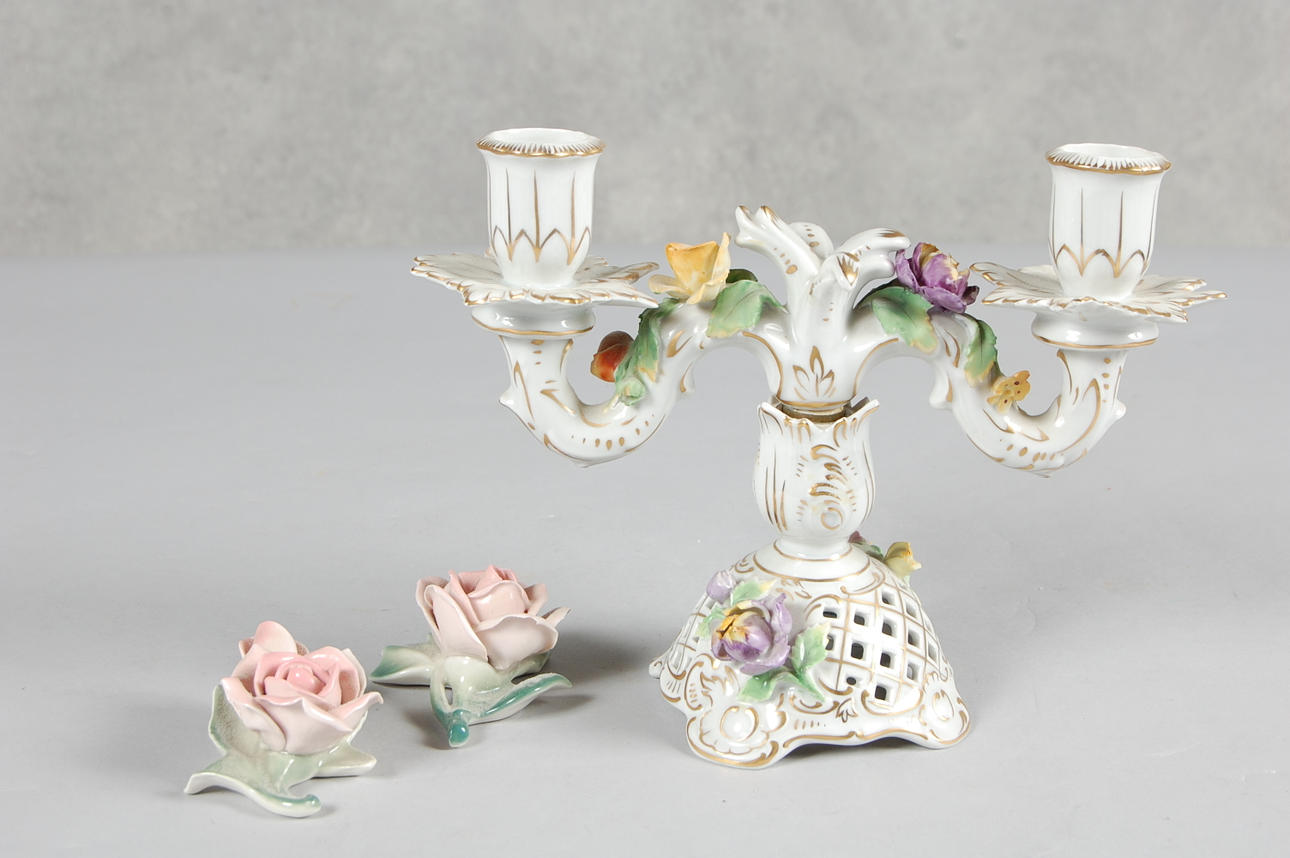 LJUSSTAKE, porslin, Dresden.