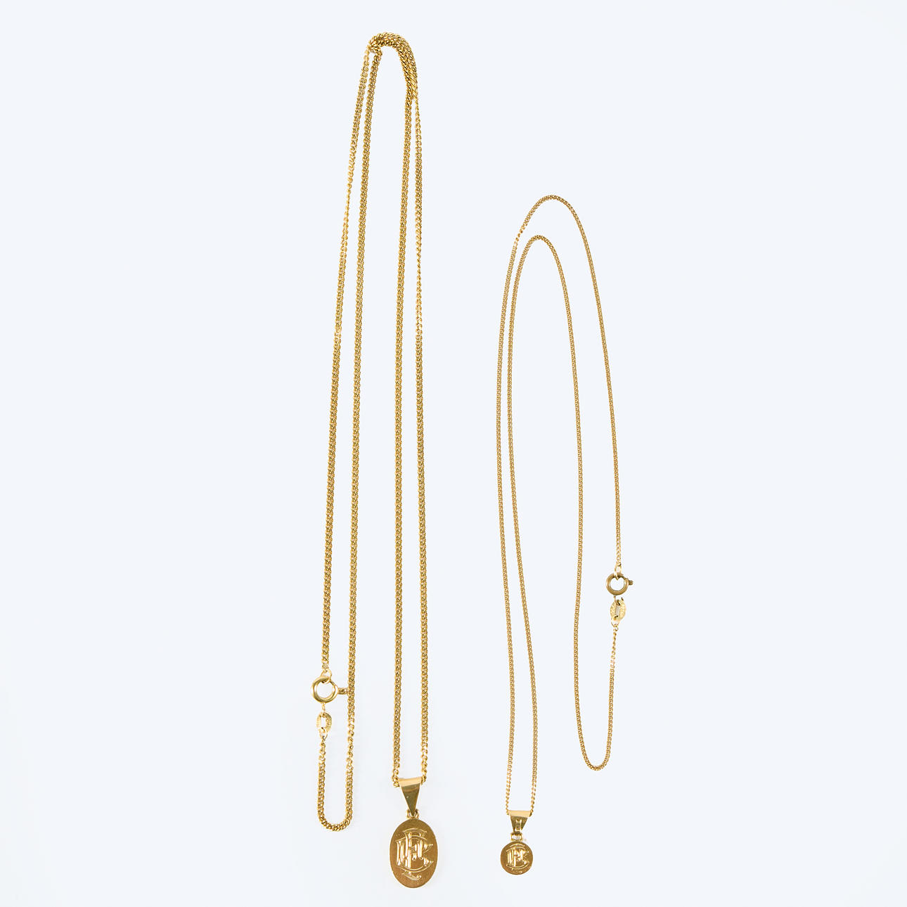 COLLIER. 2 st, guld, 18k.