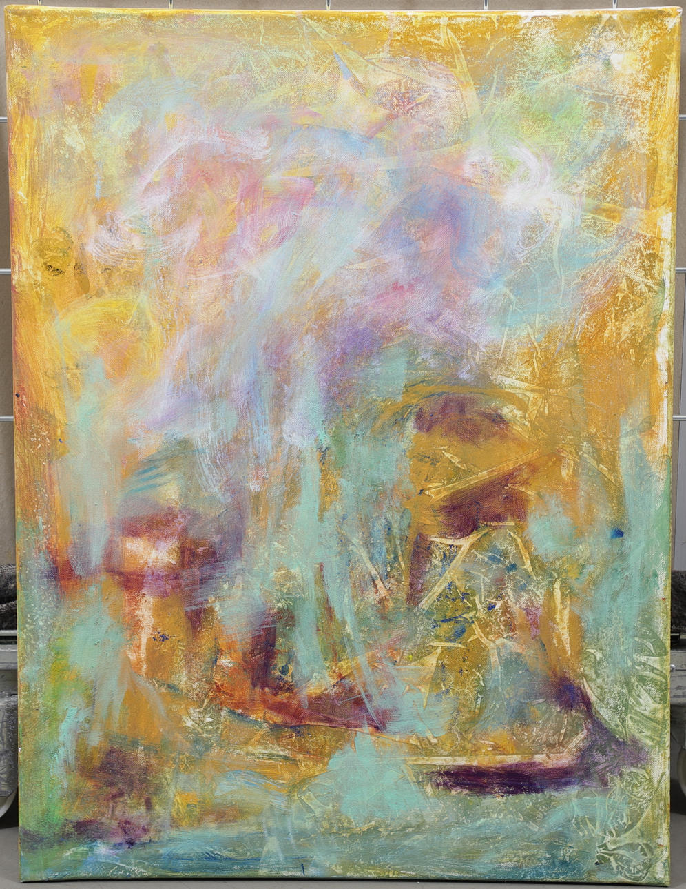 CHRISTIN OHLIN (1946-2025). Composition, oil on canvas.