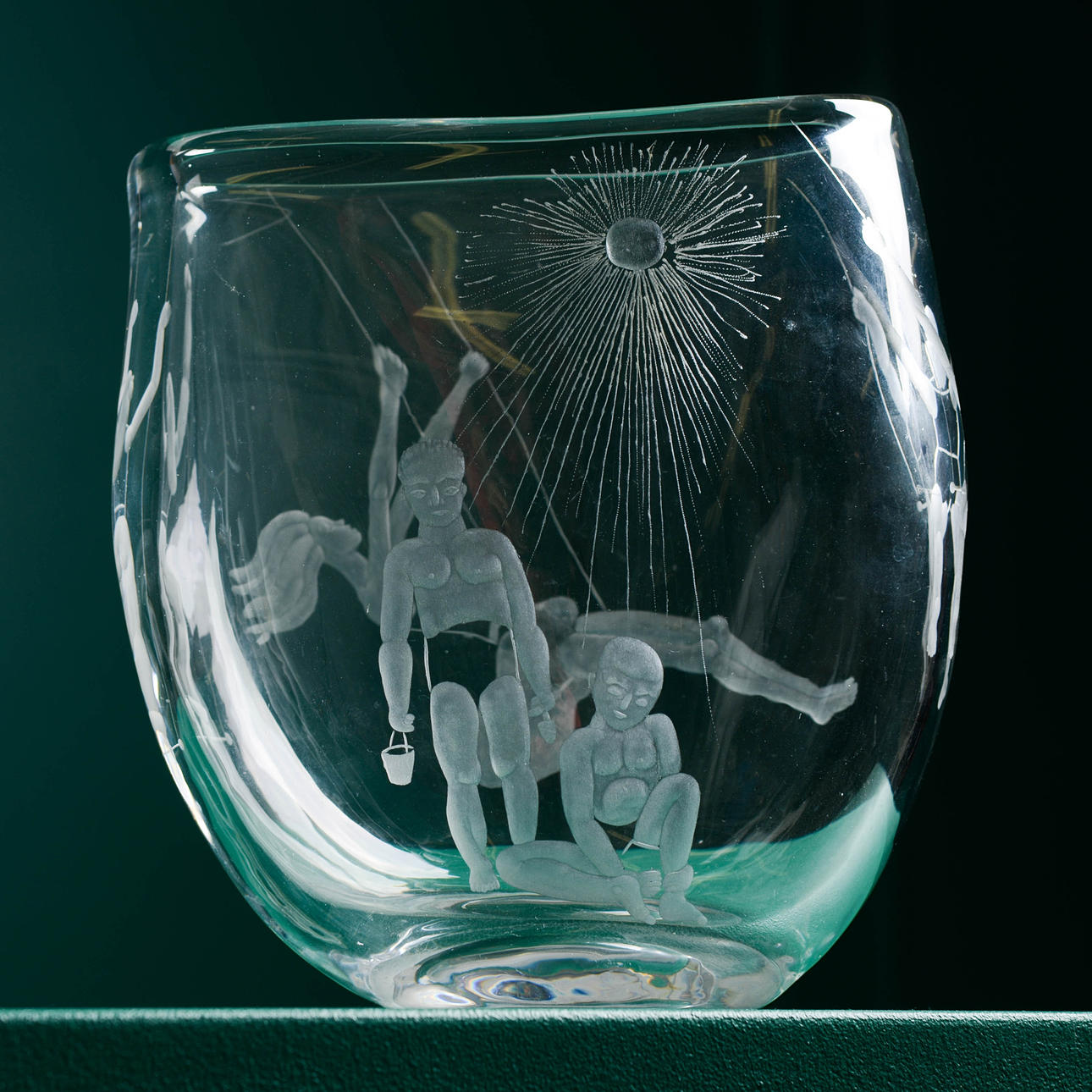 ERIK HÖGLUND. Vase, BODA, signed, 1950s.