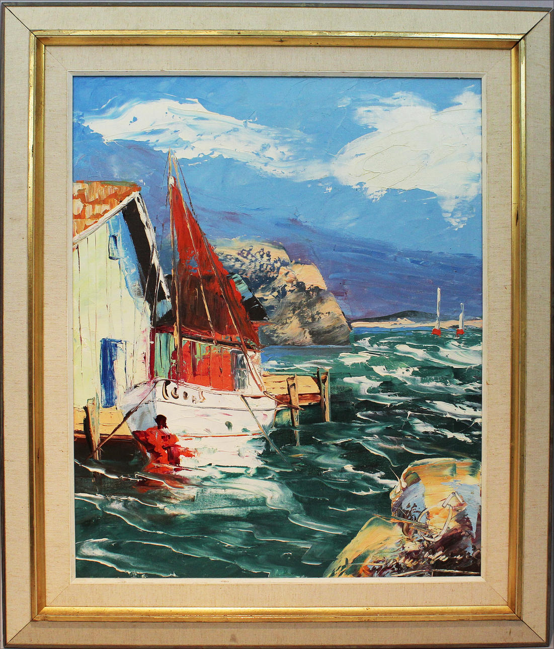 OIDENTIFIERADE KONSTNÄRER. PARTI TAVLOR (3). Olika motiv. Oljor på dukar och pannå. Bl a Sven Högland etc. Signerade.