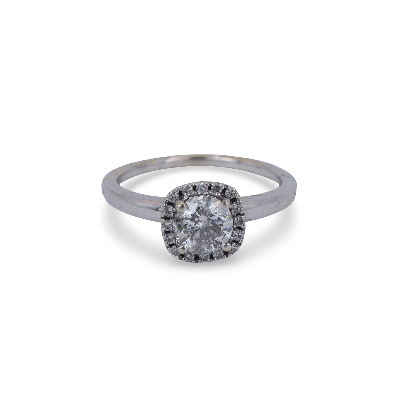 RING I 14KT GULD MED DIAMANTER.