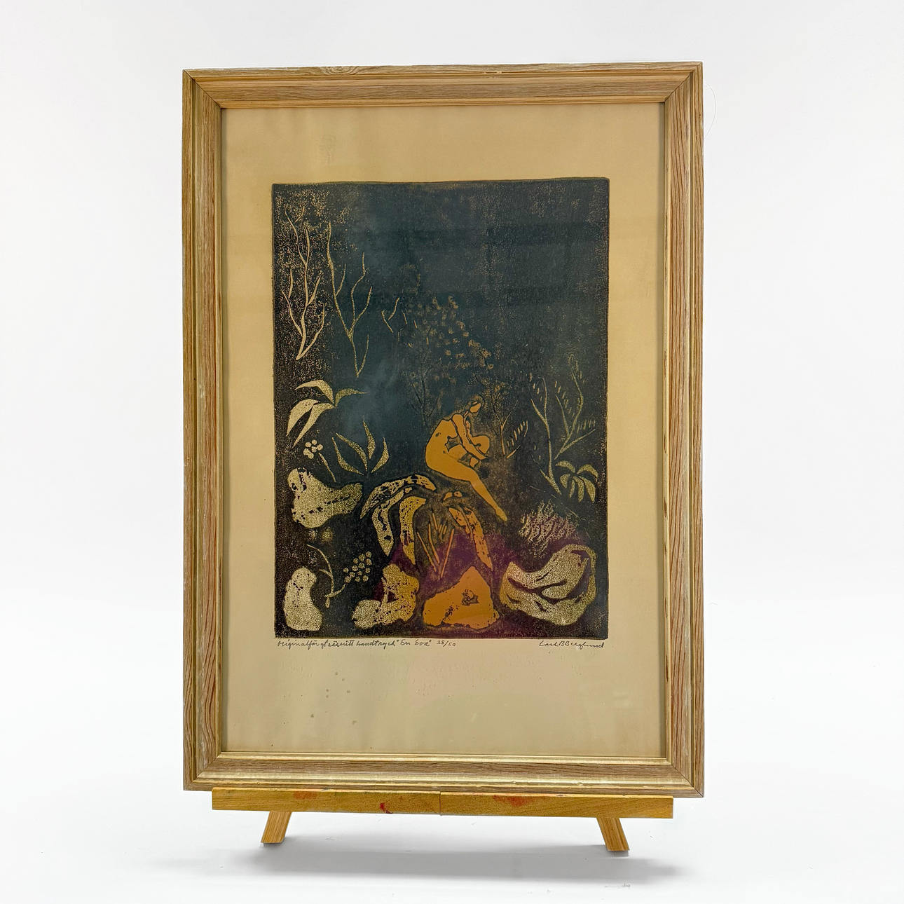 CARL B BERGLUND. LITTOGRAFI - "En Eva" numrerad 38/50