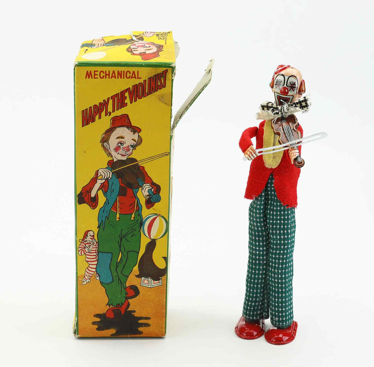 PLÅTLEKSAK, "Happy the violinist", TPS, Japan, omkring 1900-talets mitt