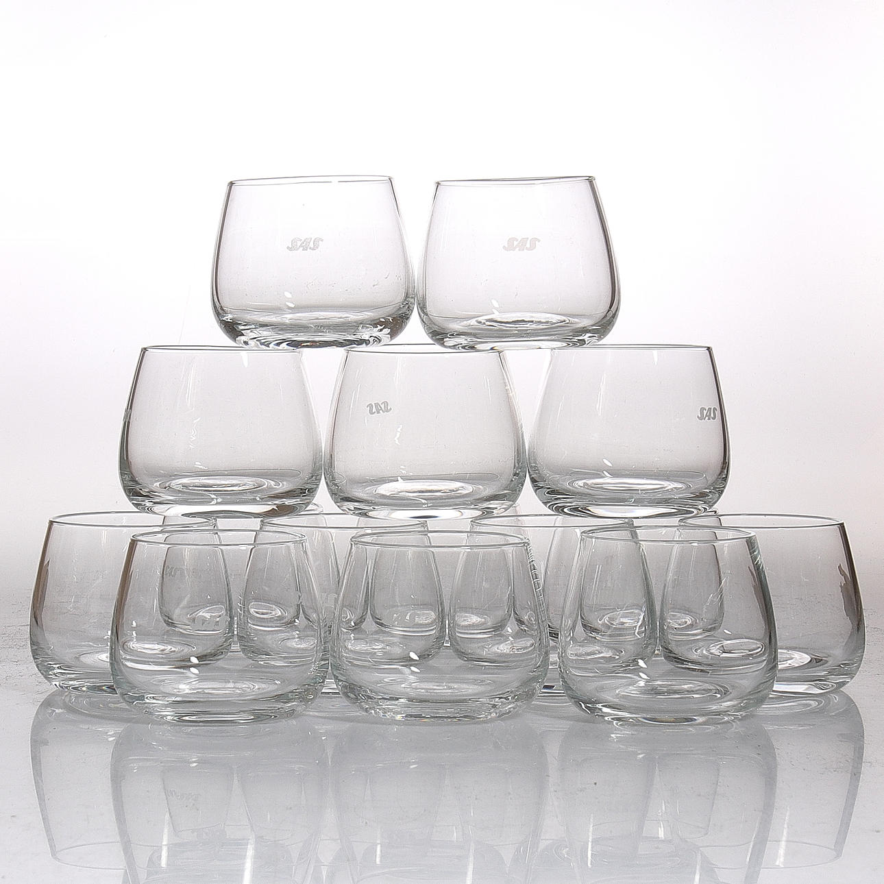 GLAS, 15 st, SAS, glas, 1900-talets andra hälft.