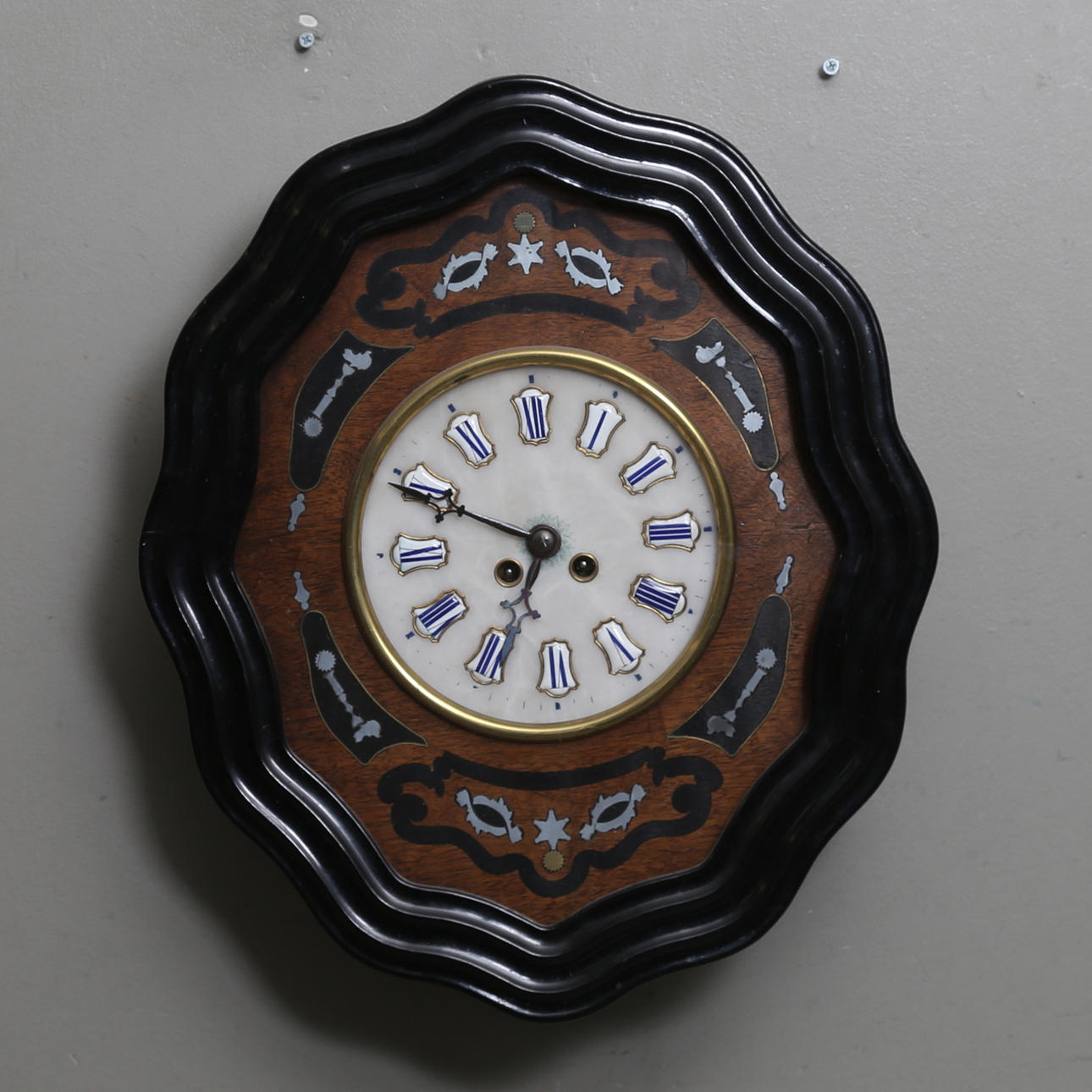 WALL CLOCK, so-called Lejaur, around 1900.