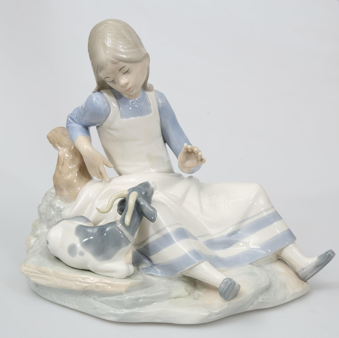 FIGURIN, porslin, Flicka med bock, Zaphir, Spanien.