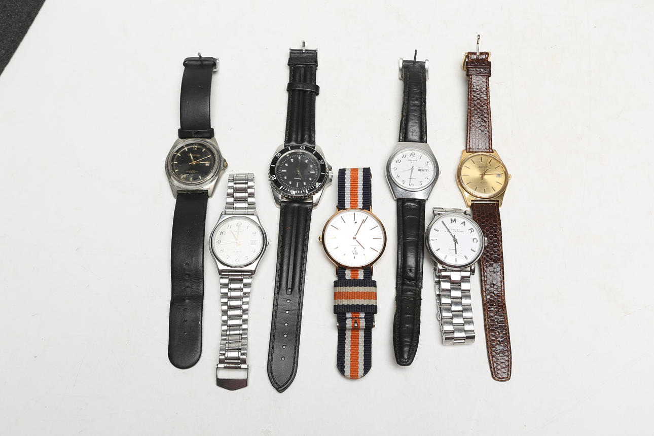 WRISTWATCHES 7 pcs, including Orient.