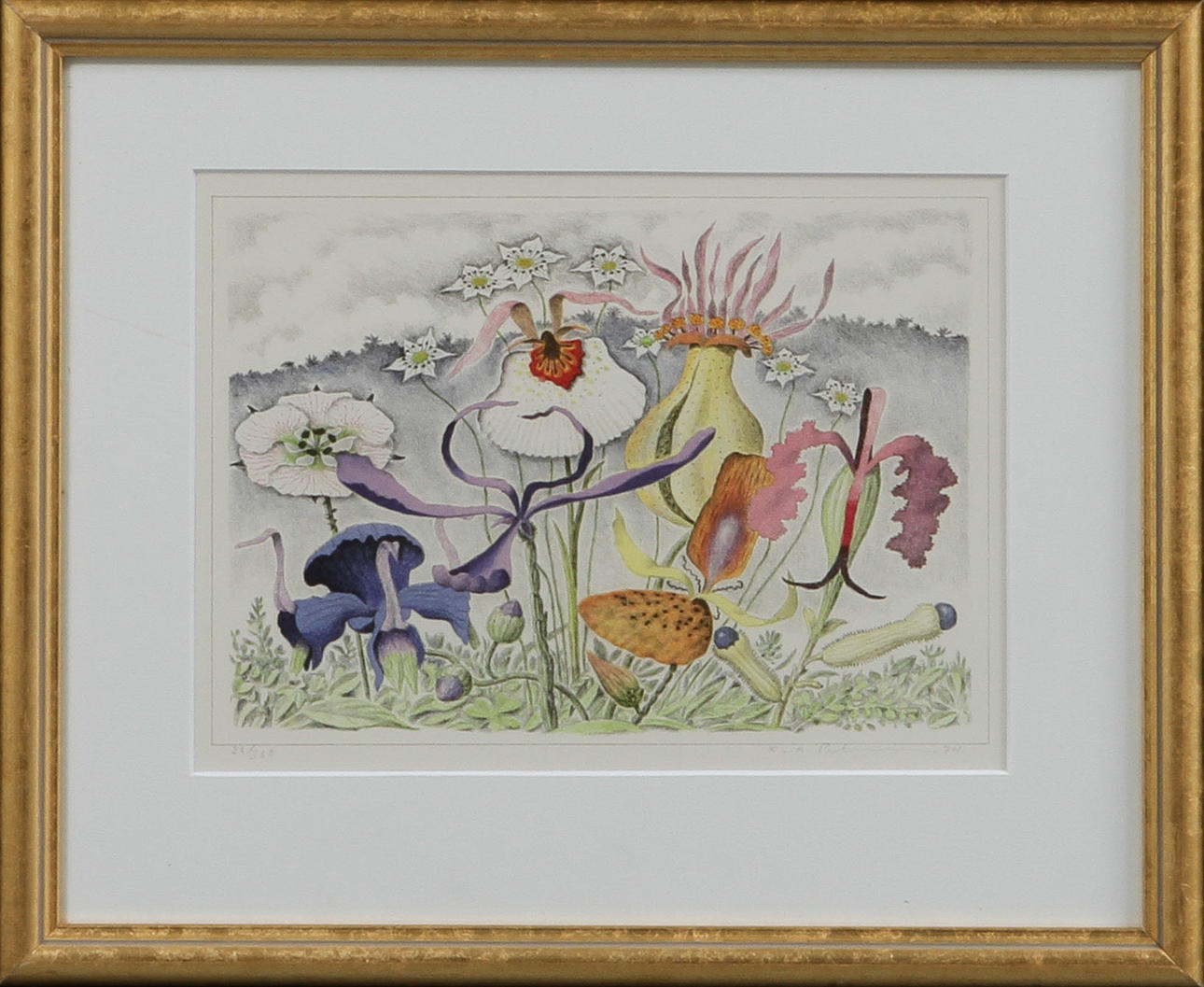 KARL-AXEL PEHRSSON. Blommor, litografi, signerad och numrerad 26/360.